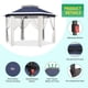 thumbnail image 5 of Yeshouse Carpa plegable de 4 x 4 metros (13 x 13 pies) para todo tipo de clima con mosquitera - Refugio solar de acero resistente de 6 lados con bolsa de transporte - Carpas tipo pabellón para patio, 5 of 9