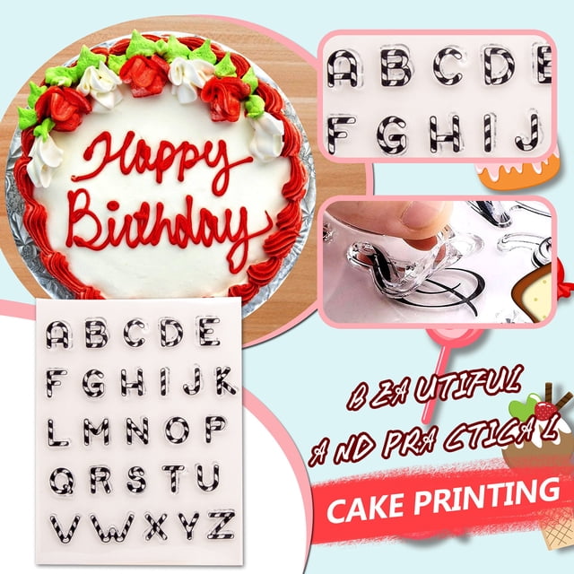TIMIFIS Baking Tool Transparent DIY Handbook Transparent Rubber Letter Kitchen Appliances