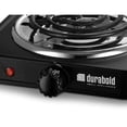 thumbnail image 4 of Single Electric Burner 1000W Portable Hot Plate Cast-Iron 7in by Durabold USA, Black, 4 of 5