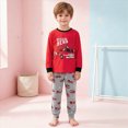 thumbnail image 2 of TOWED22 Little Boys Girls Pajamas 2Pcs Long Sleeve Crewneck Top and Elastic Waist Pants Print Sleepwear Pjs Toddlers, 2 of 5