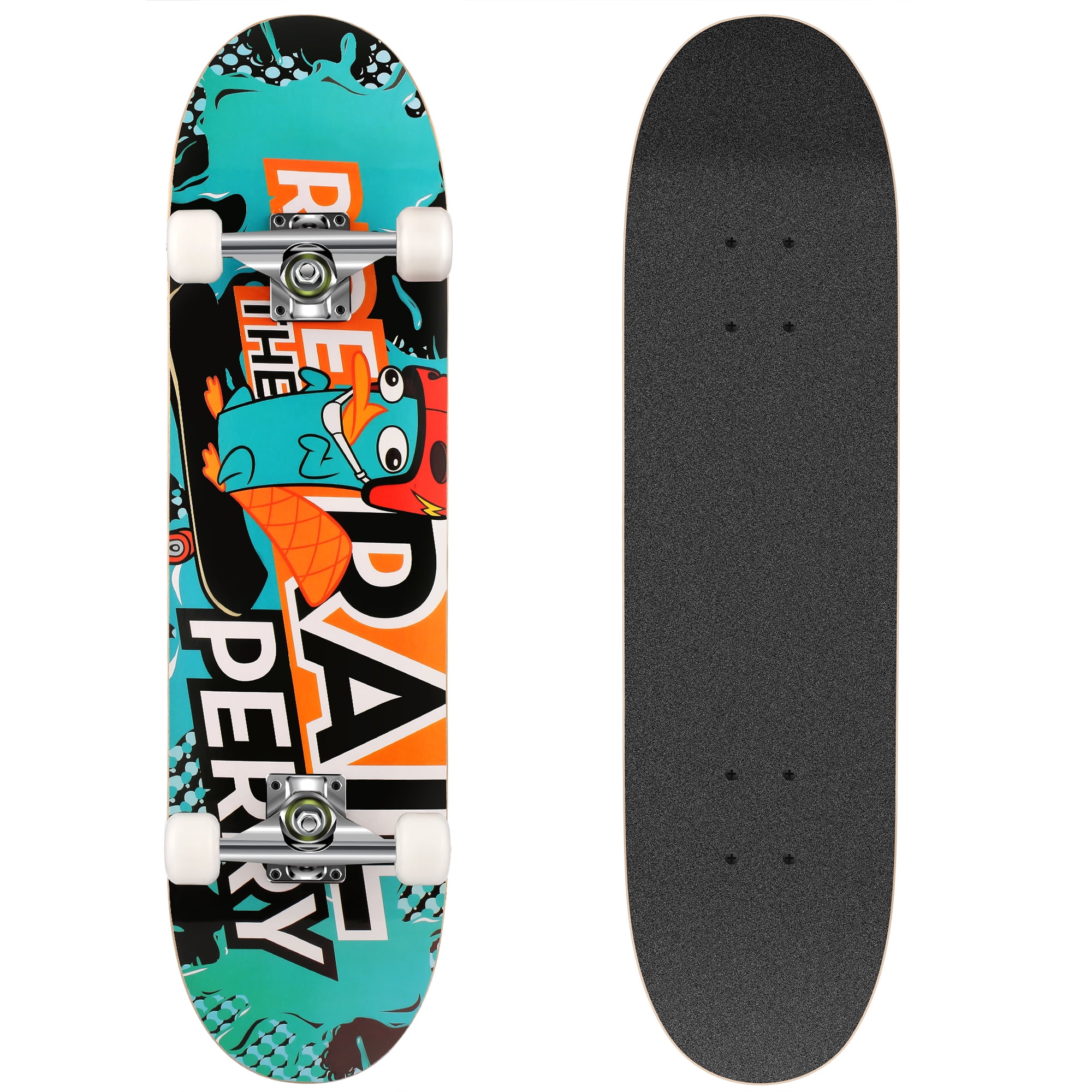Complete Skateboard 31" Longboard,Double Kick Maple 9 Layers Beginner Teens Gift 