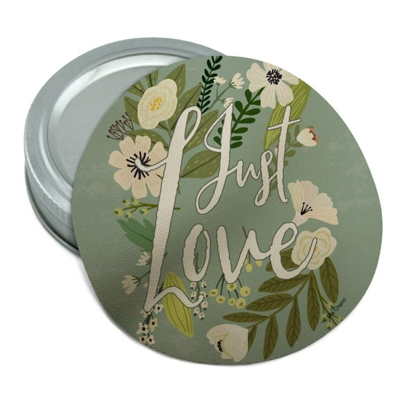 Just Love Wedding Engagement Flowers Round Rubber Non-Slip Jar Gripper Lid Opener