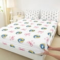 thumbnail image 3 of Manfei Volleyball Game Bed Sheets,Kawaii Bowtie Bowknot King Sheets,Kids Ball Sport Sheet Set For Girl Boy,Super Cozy Room Decor,4 Pieces, 3 of 7
