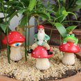 thumbnail image 3 of TNSAWRRYOE Charming Dwarf Frog Mushroom Garden Yard Decor-Outdoor Statue Set for Potted Plants & Gardens, 3 of 7