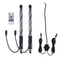thumbnail image 1 of Antena con látigos iluminados, luces LED RGB que reemplazan la lámpara en espiral de 30 cm con control remoto de intermitentes para UTV todoterreno., 1 of 9