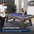 thumbnail image 6 of American Legend Brookdale 90 In. Billiard Table with Rustic Wood Finish and Navy Blue Cloth, 6 of 20
