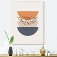 thumbnail image 1 of Designart Abstract Sun & Moon Geometrics In Blue & Orange Canvas Wall Art, 1 of 4
