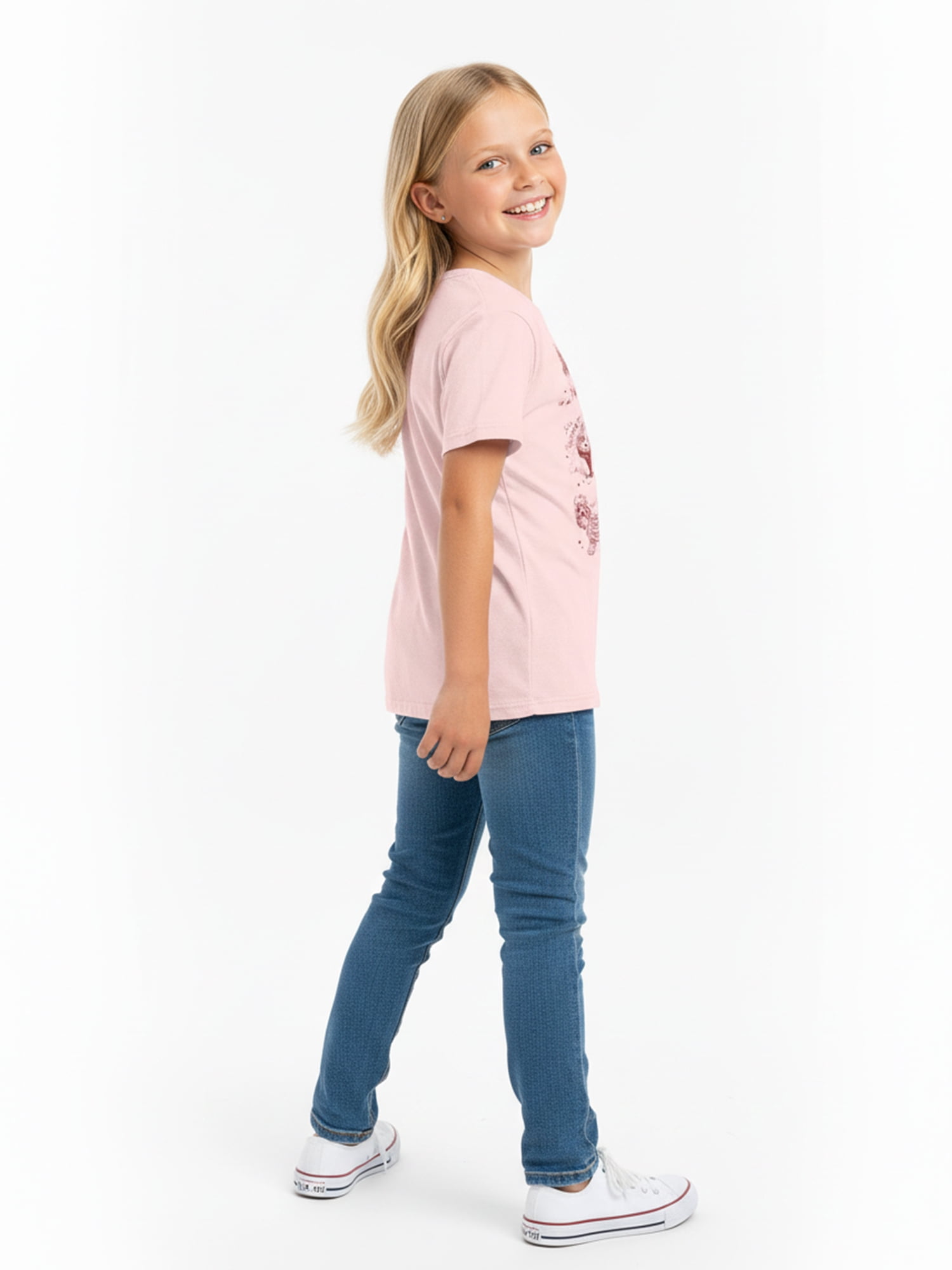 Wonder Nation Girls' Best Dogs Graphic Tee with Short Sleeves, Sizes 4-18