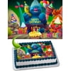 Trolls Edible Cake Image Topper Personalized Picture 1/4 Sheet (8"x10.5")