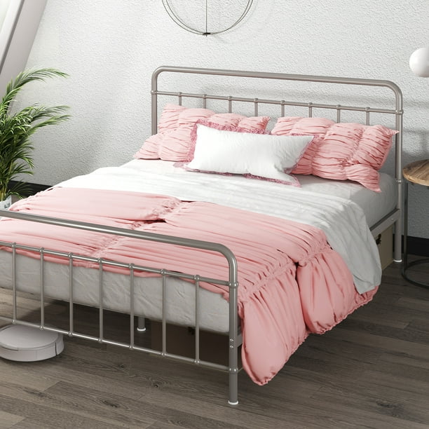 Zinus Florence 40 Metal Platform Bed Frame King Grey Com Zinus Florence 40 Metal Platform Bed, Loft King Size Metal Bed Frames