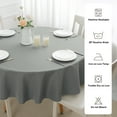 thumbnail image 5 of Romanstile Round Tablecloth 120inch LightGrey Polyester Table Cloths Wrinkle Resistant Washable Fabric Table Cover for Wedding Party Restaurant Buffet Table, 5 of 8