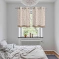 thumbnail image 4 of Beige Pink Floral Kitchen Curtains Window Panels, Spring Flowers Insulated Window Treatment Curtain, Grommet Curtains for Bedroom/Living Room/Bathroom, 2 Piece 27.5"Wx39"L, 4 of 8