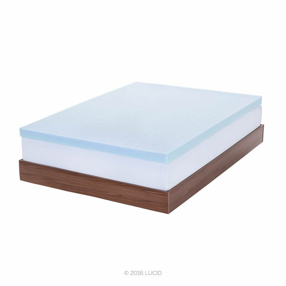 Lucid 3" Memory Foam Mattress Topper, Full-XL
