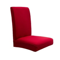 XIAOLE Chair Covers for Dining Room, Stretch Solid Color Chair Covers, Washable Spandex Dining Chair Slipcovers Seat Protector for Dining Room, Kitchen, Hotel (Red)