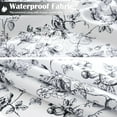 thumbnail image 3 of Floral Shower Curtain, Blue Flower Shower Curtains for Bathroom, Vintage White Waterproof Fabric Shower Curtain Elegant Luxury Plant Shower Curtain Set with Hooks (Pomegranate Blue 72x72), 3 of 6