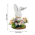 thumbnail image 3 of asddcavvf Easter Bunny Decoration Wooden Table Centerpiece Rabbit Easter Tabletop Spring Decoration Farmhouse Easter Decorations For Home Kitchen Dining Room Large Ornament Ornament, 3 of 8