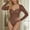 Brown, variant on Women's Autumn Street Style Sequined Mesh Bodysuit Sheer Long Sleeve Underwire Design Flattering Breathable Glitter Ideal For Fall Fashion Streetwear Beige XS