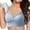 Blue, variant on Bra Women Front Buckle Lace Edge Seamless Gathering Without Steel Ring Adjustable Yoga Sleep Comfort Bra for Movement Brown XL