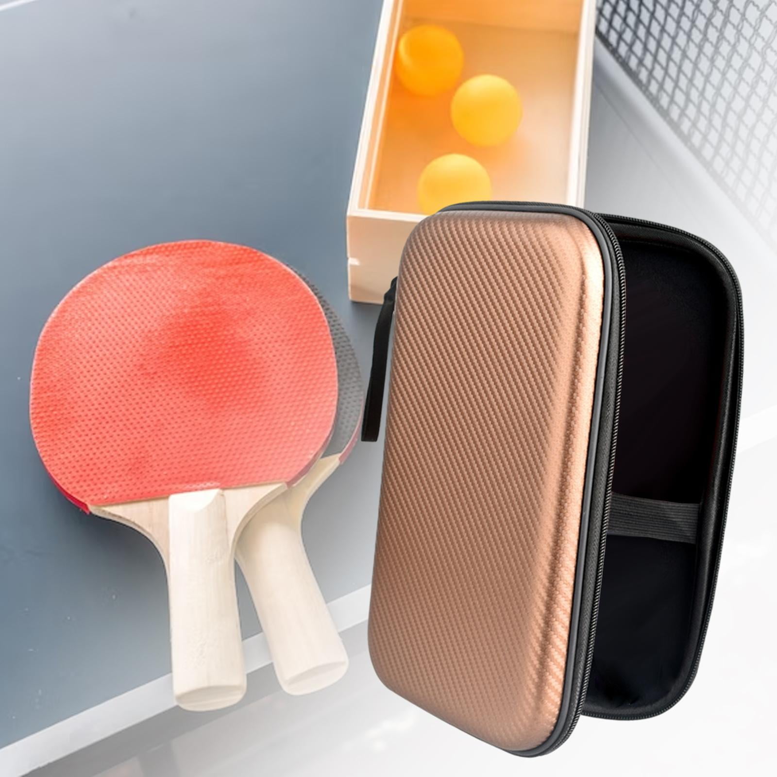 harayaa Ping Pong Paddle Case Multifunctional Table Tennis Bag Table Tennis Racket Cover Brown