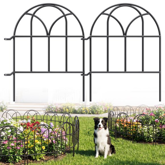 Cerca para jardín ArdeFentium de metal resistente al óxido, 6,3 m