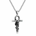 thumbnail image 5 of Mens Stainless Steel Egyptian Ankh Kundalini Snake Pendant Necklace Men, 5 of 7