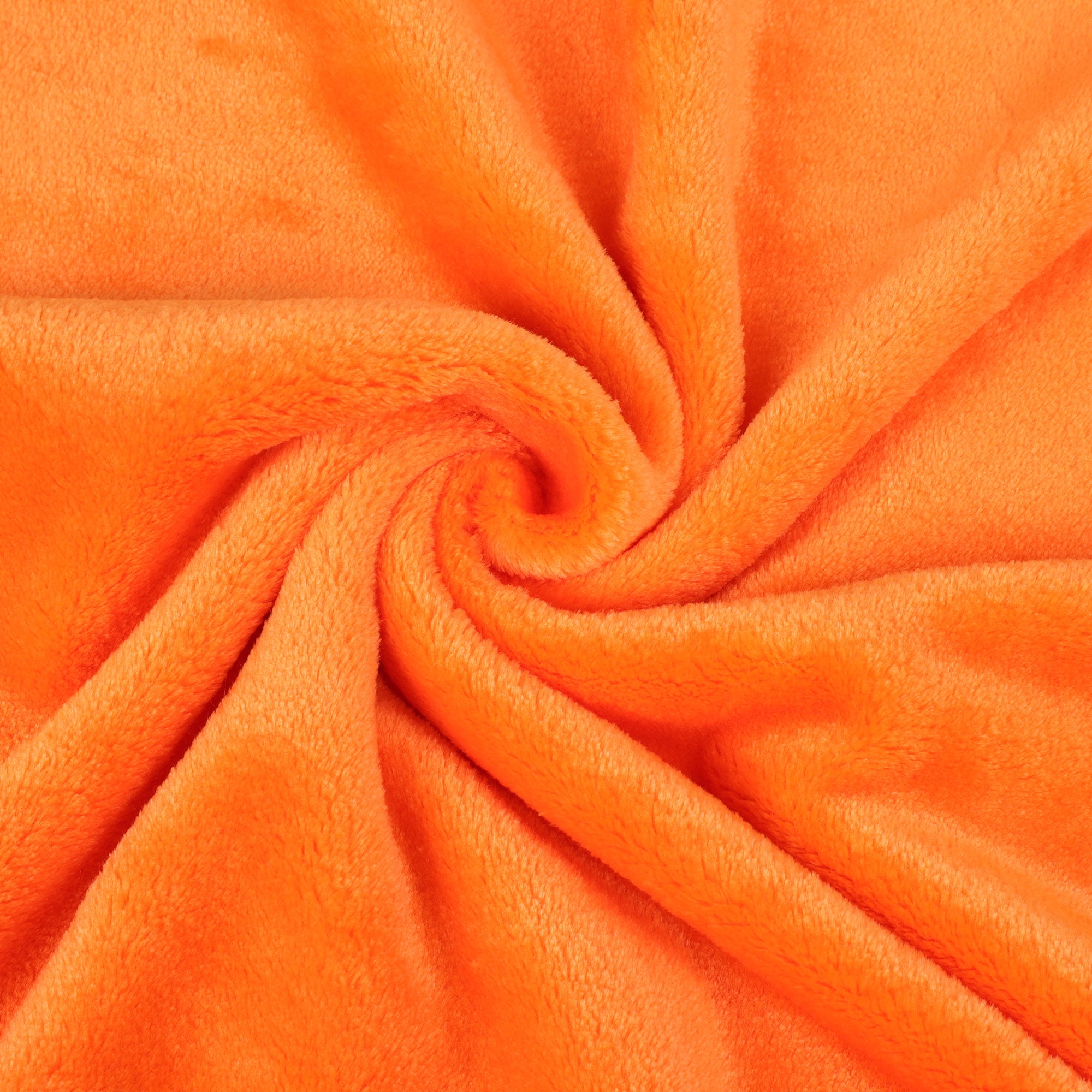 Unique Bargains Flannel Fleece Blanket Soft Luxury Hemmed Orange 23"x30"