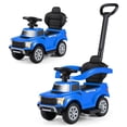thumbnail image 1 of Gymax 3-In-1 Licensed Ford Stroller Sliding Walking Car w/Horn Sound LED Headlights Blue, 1 of 10