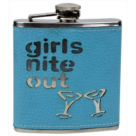 

6oz Blue Girls Night Out Stainless Steel Hip Flask