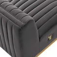 thumbnail image 5 of Conjure Channel Tufted Performance Velvet Armless Chair-EEI-5504-GLD-BLK, 5 of 7