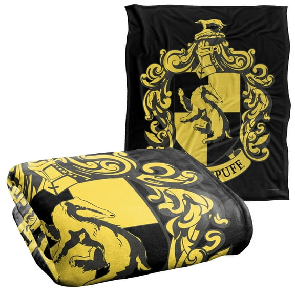Harry Potter Hufflepuff Crest 3 Officially Licensed Silky Touch Super Soft Throw Blanket 50' x 60'