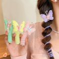 thumbnail image 3 of 10Pcs Embroidered Butterfly Headband Spiral Hair Ties No Damage,Colorful Butterfly Telephone Wire Hair Bands for Kid Cute Butterfly Ponytail Holders Headbands Telephone Cord Hair Ties Hair Accessories, 3 of 8