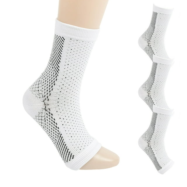 4pairs Neuropathy Socks Pain Relief Heel Support Compression Socks Ankle Brace For Swollen