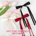 thumbnail image 5 of Cosmug Hair Clips Silky Satin Hair Bows with Tassel for Women Tassel Ribbon Bowknot Hair Clips for Ponytail Holder. Red Hair Bow and Black White Barrettes Bow, Barrettes for Women Clearance Sale, 5 of 9
