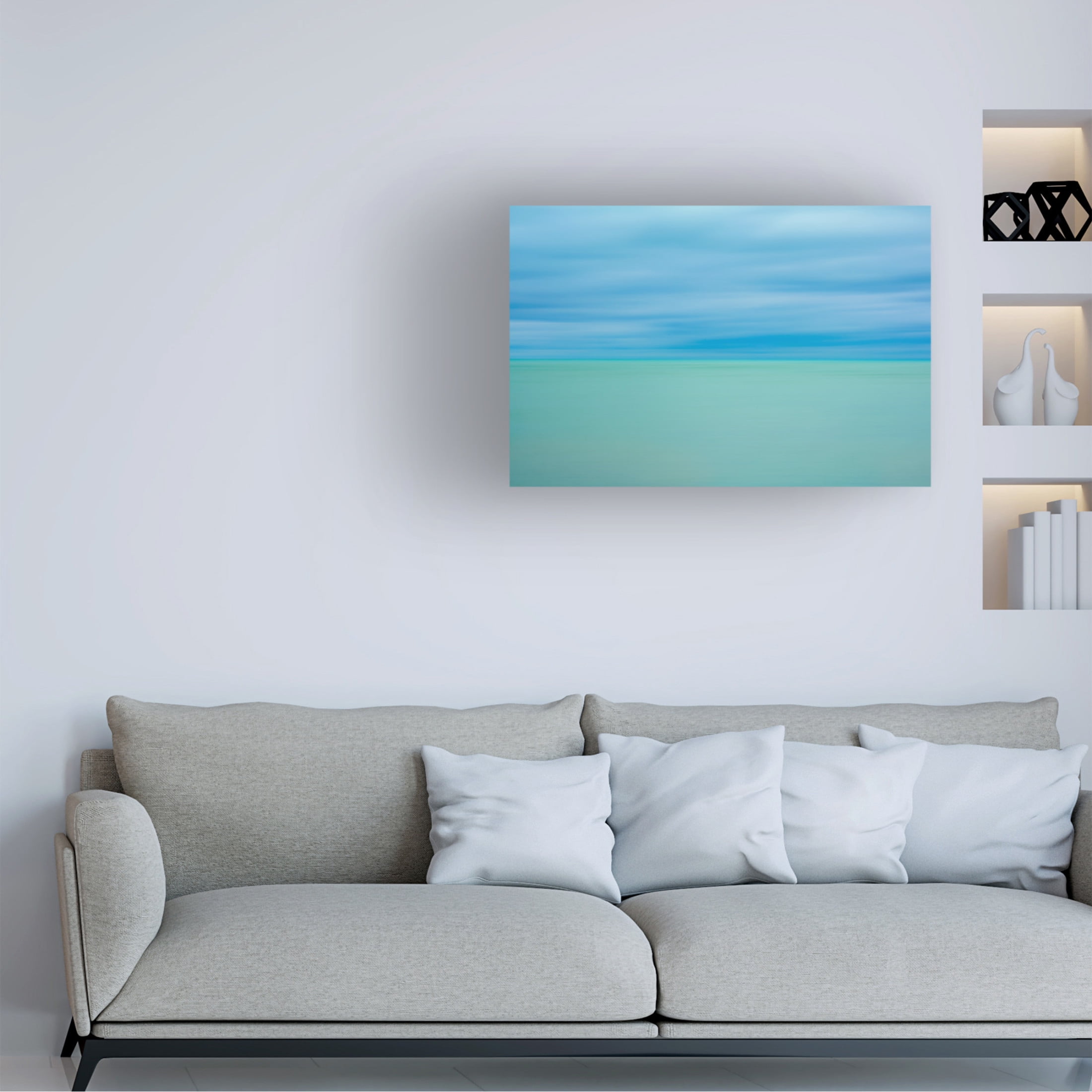 Canvas Wall Art - Susan Merritt 'Calm Waters' Wall Art for Living Room, Bedroom, or Office Décor by Trademark Fine Art - 47 x 30 Inches