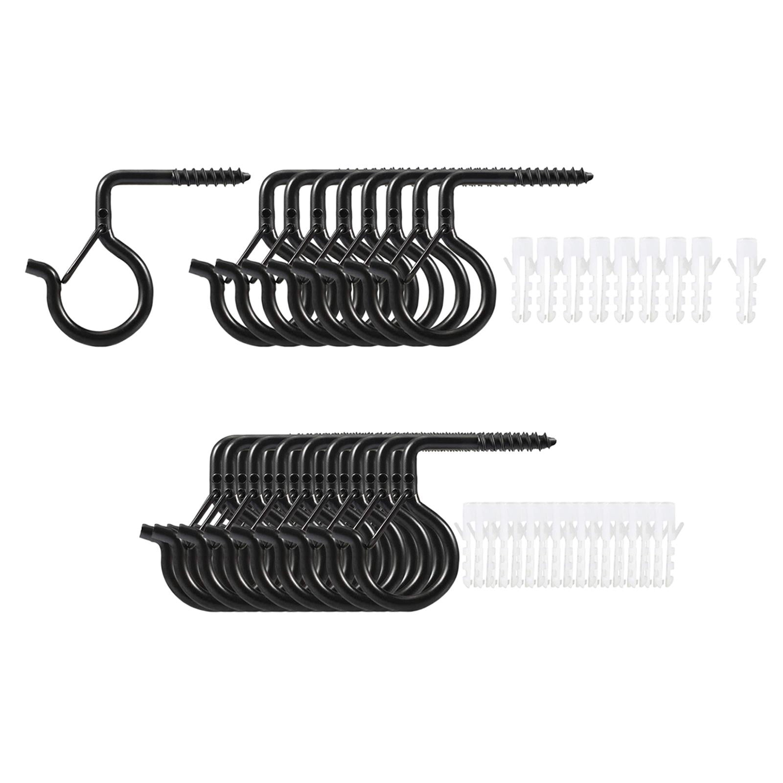 QHanger Hooks, 20Pack Wall Mount Screw Hook with Plastic Tubes