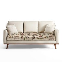 Yuyamidu Cowboy Print Stretch Sofa Cushion Covers for Patio Soft Sofa Couch Covers with Elastic Bottom Replacement Seat Slipcovers for Chair