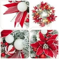 thumbnail image 2 of JoanKaren 24 inch Christmas Wreath with Lights,Pre-Lit Xmas Wreath for Front Door,Windows,Wall Decoration, 2 of 8