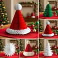 thumbnail image 5 of XMMSWDLA 3D Honeycomb Christmas Tree Ornament - Foldable Mini Paper Xmas Decor for Tabletop/Ceiling, Holiday Centerpiece for Home & Party, 5 of 9