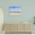 thumbnail image 2 of Stupell Industries Cute Pink Flamingos Beach Attire Strolling Coast Illustration Coastal Painting Gallery-Wrapped Canvas Print Wall Art, 40 x 30, Design by Julie Derice, 2 of 7