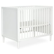 Dream On Me Lucas Mini Modern Crib with Rounded Spindles Pebble Grey