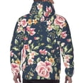 thumbnail image 7 of Naloa Vintage Floral Men's Casual Hooded Collar Drawstring Hoodies Pullover Sweatshirts Casual Long Sleeve Shirts-3X-Large, 7 of 7