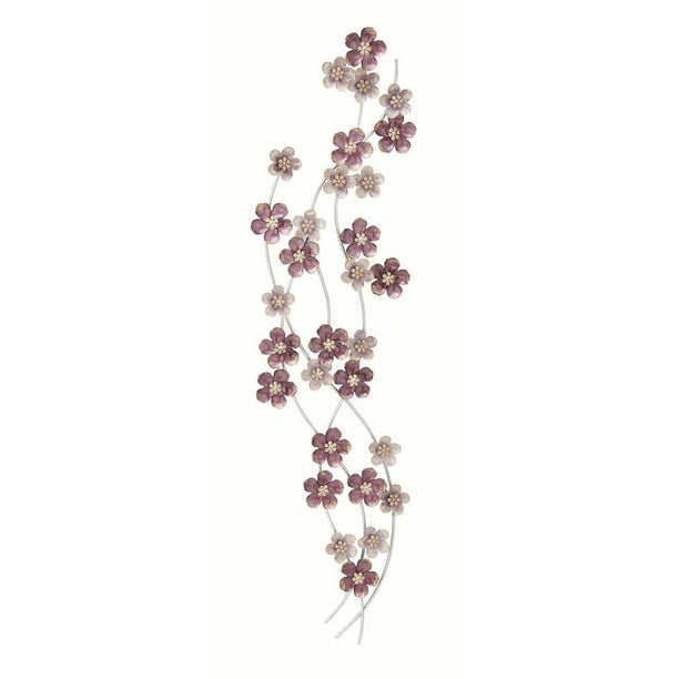 Decmode Boho 13 X 50 Inch Purple Flowers Metal Wall Decor Com - Metal Wall Art Purple Flower Decmode Boho 13 X 50 Inch Purple Flowers Metal Wall Decor Com - Metal Wall Art Purple Flower