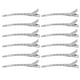 thumbnail image 5 of Clip de pico de pato 12 clips de pico de pato para seccionamiento de estilo clips de rizo de cocodrilo de metal de acero inoxidable profesional con agujeros para peinar el ANGGREK Otros, 5 of 8