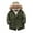 Green, variant on Fesfesfes Children's Velvet Padded Coat Winter Fashion Hooded Boy's Thicken Coat Cotton-padded Warm Jacket