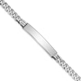 thumbnail image 1 of 14K White Gold Wg Flat Curb Link Id Bracelet (7 X 7.5) Made In United States lid64w-7, 1 of 5