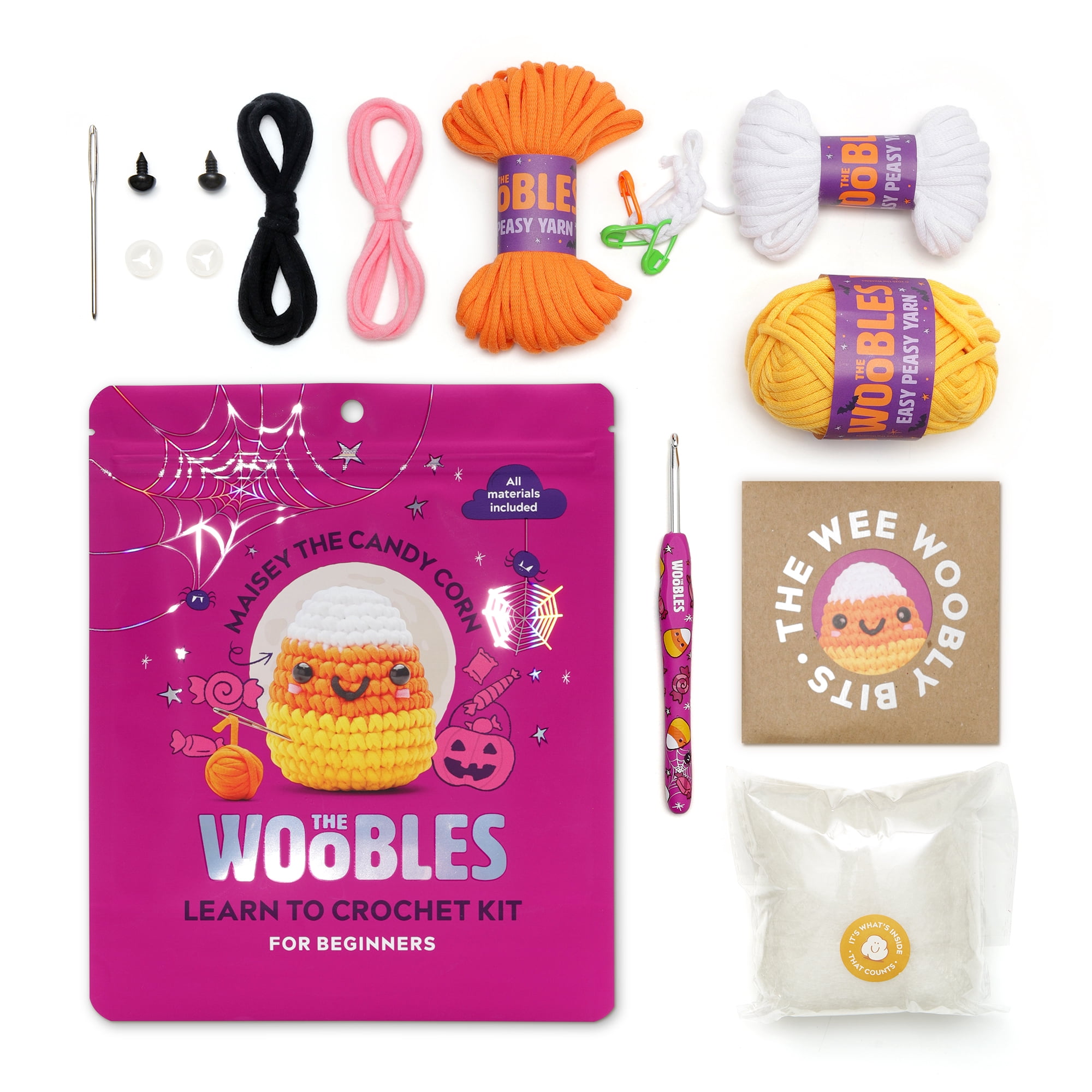 The Woobles Beginner Crochet Amigurumi Kits - Maisey the Candy