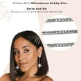 thumbnail image 4 of Kitsch Mini Rhinestone Bobby Pins - Silver Hair Pins for Women Hair, 3pcs Hematite (Rhinestone), 4 of 11