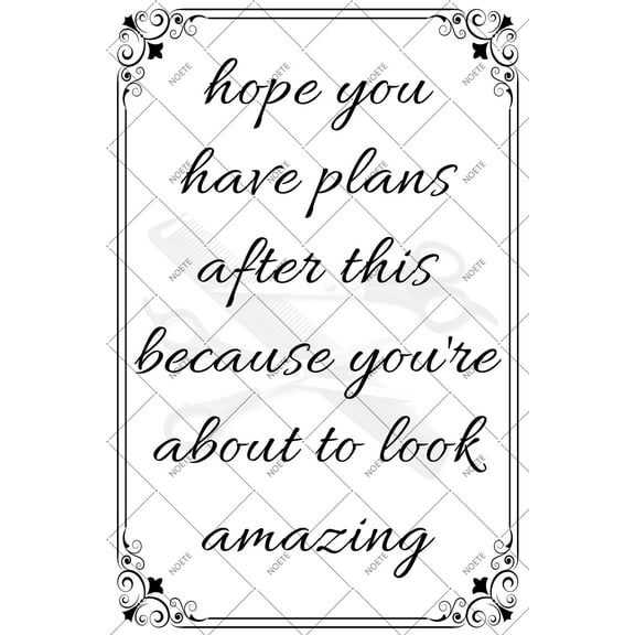 Noete Hair Salon Tin Sign Vintage Metal Wall Decor 8x12 Inch, Retro Beauty Spa Art Print, Ready to Hang Hair Salon Sign for Barber Shop, Salon & Home