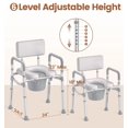 thumbnail image 4 of Silla cómoda portátil ajustable Soundfuse para inodoro, 159 kg, 4 of 8