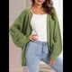 thumbnail image 4 of Suéteres Tipo Cárdigan para Mujer, de Larga, con Botones y Gran Tamaño, de Punto. Verde Petróleo L, 4 of 6